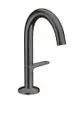 AXOR-HG-AXOR-One-Waschtischmischer-Select-140-mit-Push-Open-Ablaufgarnitur-Brushed-Black-Chrome-48010340 gallery number 1